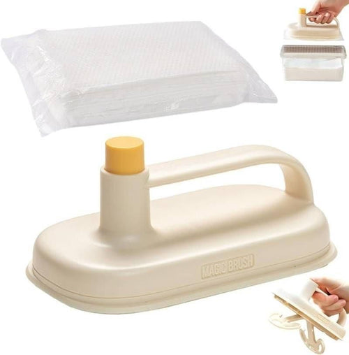 Disposable Magic Wipes Cleaning Brush with Handle